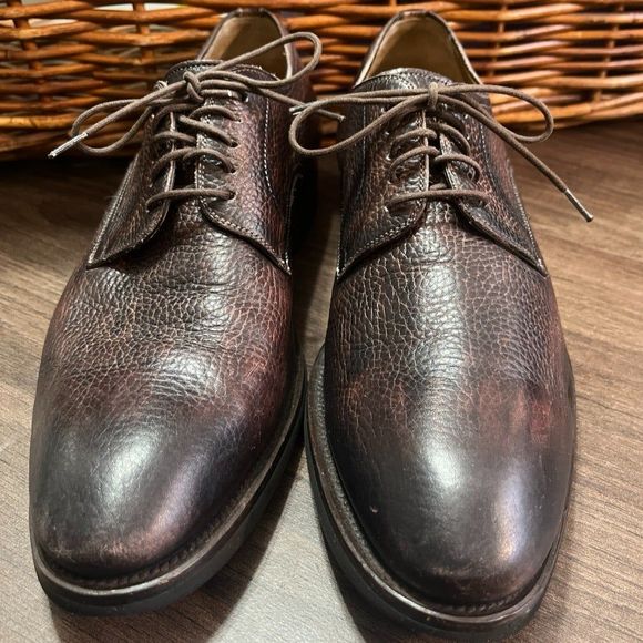 Magnanni Brown pebbled  oxfords sz 10M - Picture 1 of 7